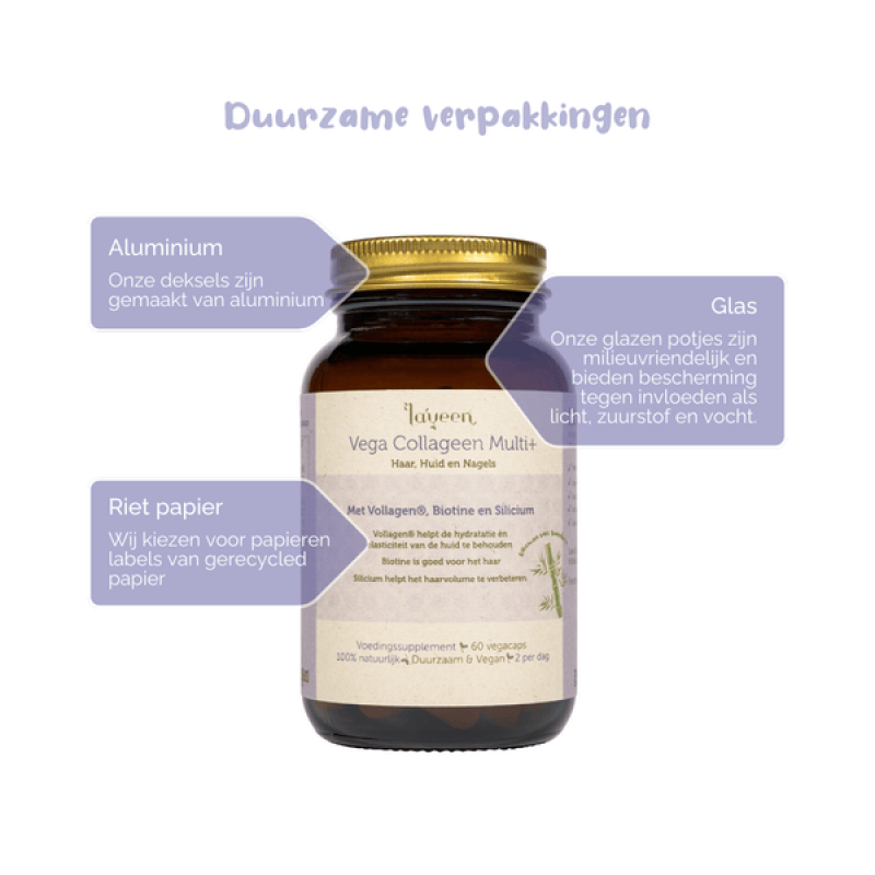 Laveen Vega Collagen Multi+ kolagén pre vlasy, pokožku a nechty, 60 vegakapsúl