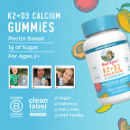 Mary Ruth's K2 + D3 Calcium Gummies 60 ks